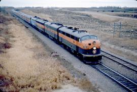 Great Northern Railway Train 27, Western Star, at Willmar, Minnesota in 1967.