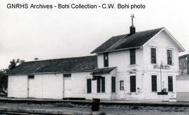 Great Northern Depot at Willow City, North Dakota, 1970