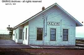 Great Northern Depot at Kevin, Montana, undated