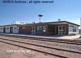 Great Northern Depot at Fort Benton, Montana, undated