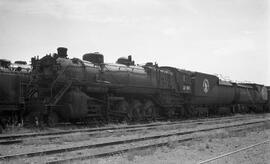 Great Northern Steam Locomotive 2181 at Saint Cloud, Minnesota in 1958.