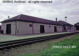 Great Northern Depot at Fergus Falls, Minnesota, undated