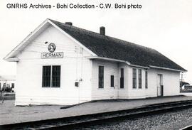 Great Northern Depot at Herman, Minnesota, 1970