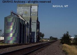 Great Northern Station Sign at Nashua, Montana, undated