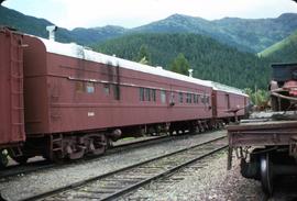 Great Northern Railway Outfit car X3445 at Belton, Montana in 1977.