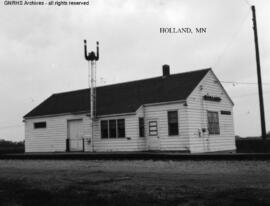 Great Northern Depot at Holland, Minnesota, undated