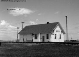 Great Northern Depot at Lansford, North Dakota, undated
