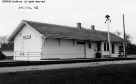 Great Northern Depot at Amenia, North Dakota, undated