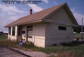 Great Northern Depot at Baker, Minnesota, undated