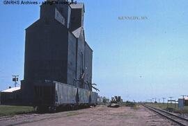 Great Northern Station Sign at Kennedy, Minnesota, undated