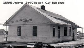 Great Northern Depot at Galata, Montana, 1976