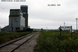 Great Northern Station Sign at Alamo, North Dakota, undated