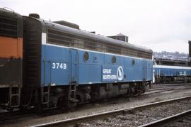 Great Northern Railway 374-B at Seattle, Washington in 1969.