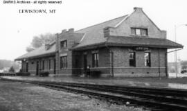 Great Northern Depot at Lewistown, Montana, undated