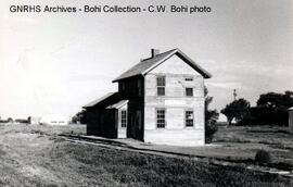 Great Northern Depot at Guelph, North Dakota, 1968