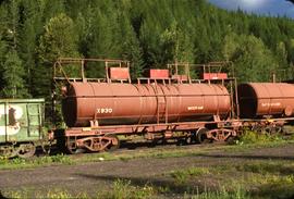 Great Northern Railway Water car X930 at Essex, Montana in 1977.