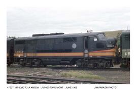 Northern Pacific Diesel Locomotive Number 6003A, Livingston, Montana, 1969