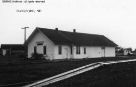 Great Northern Depot at Hansboro, North Dakota, undated