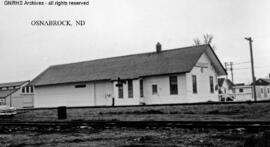 Great Northern Depot at Osnabrock, North Dakota, undated