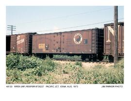 Western Fruit Express (WFEX)/Northern Pacific Freight Car Number 705227, Pacific Junction, Iowa, ...