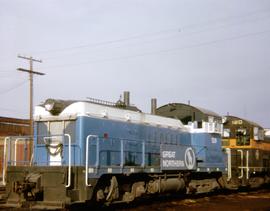 Great Northern Railway 129 at Great Falls, Montana in 1968.