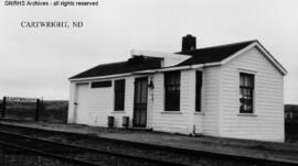 Great Northern Depot at Cartwright, North Dakota, undated