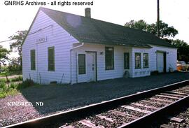 Great Northern Depot at Kindred, North Dakota, undated