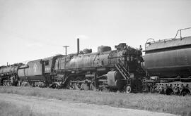 Great Northern Steam Locomotive 2182 at Saint Cloud, Minnesota in 1958.