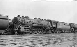 Great Northern Steam Locomotive 2510 at Superior, Wisconsin in 1959.