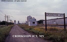 Great Northern Station Sign at Crookston Junction, Minnesota, undated