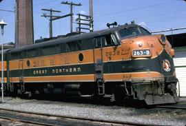 Great Northern Railway 263-B at Vancouver, British Columbia in 1961.