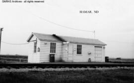 Great Northern Depot at Hamar, North Dakota, undated