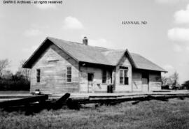 Great Northern Depot at Hannah, North Dakota, undated