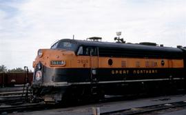 Great Northern Railway 361-A at Havre, Montana in 1969.