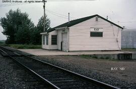 Great Northern Depot at Ray , North Dakota, undated