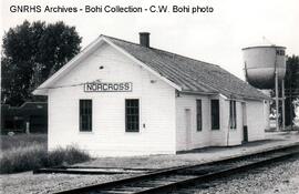 Great Northern Depot at Norcross, Minnesota, 1970