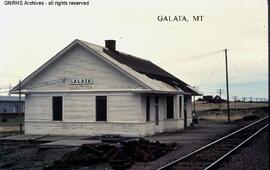 Great Northern Depot at Galata, Montana, undated