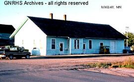 Great Northern Depot at Roseau, Minnesota, undated