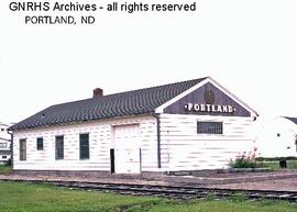 Great Northern Depot at Portland, North Dakota, undated