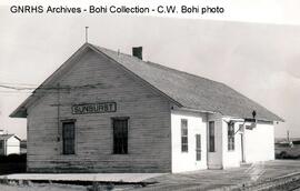 Great Northern Depot at Sunburst, Montana, 1973