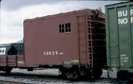 Great Northern Railway Outfit Car  X3625 at Wenatchee, Washington.