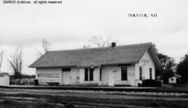 Great Northern Depot at Inkster, North Dakota, undated