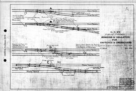 Great Northern Railway Standard Signal Plans; Bonding, Wireing,  for Switches and Crossovers, 1928