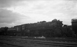 Great Northern Steam Locomotive 2005 at Superior, Wisconsin in 1956.