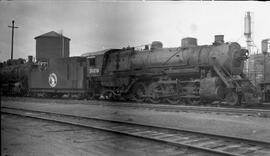 Great Northern Steam Locomotive 3129 at Superior, Wisconsin in 1958.