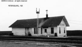 Great Northern Depot at Petersburg, North Dakota, undated