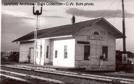 Great Northern Depot at Fisher, Minnesota, 1970