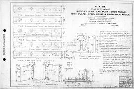 Great Northern Railway Standard Signal Plans; Wood Fillers End Post - Shoe Angle With Plate, 1925