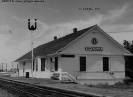 Great Northern Depot at Shevlin, Minnesota, undated