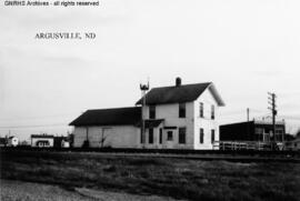 Great Northern Depot at Argusville, North Dakota, undated